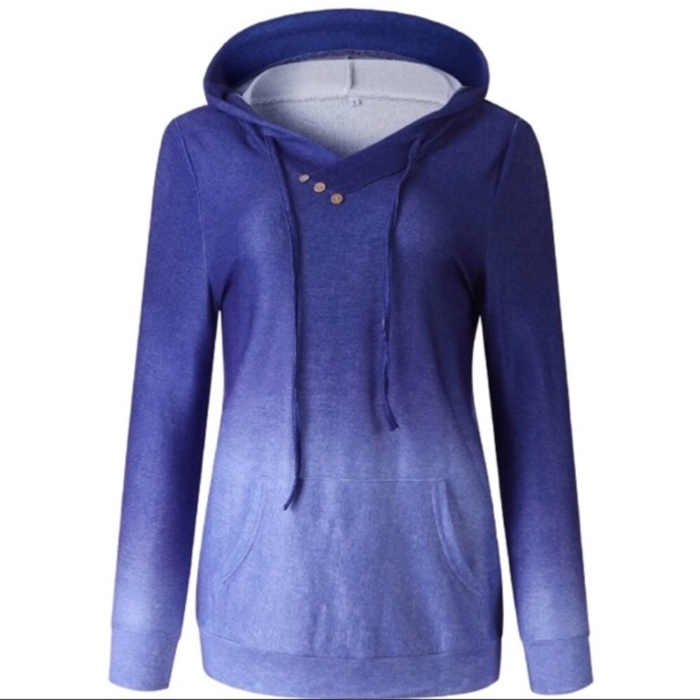 *3 for $30* Blue Lightweight Hoodie Buttons
